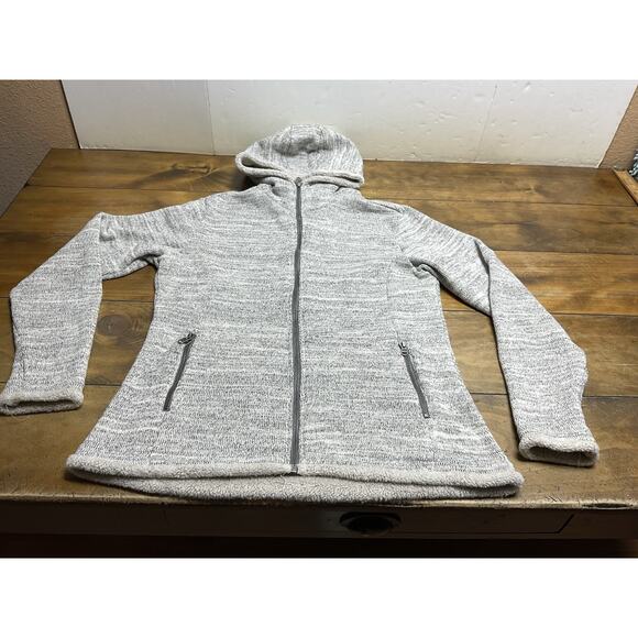 Kuhl Alaska Fleece Hoodie Jacket Women’s Size Large Full Zip Gray Outdoor Hiking - Picture 1 of 12